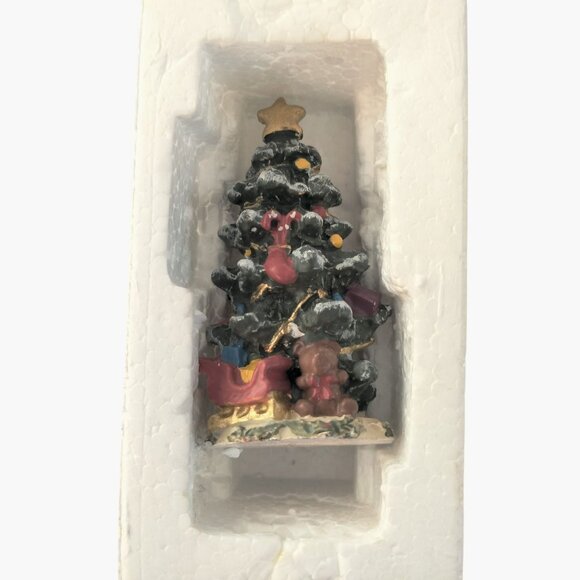 Novelino Antique Pewter Christmas Tree Figurine Original Box Vintage - Picture 9 of 11
